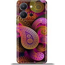 Cupcase Vivo Y36 4g Kılıf Esnek Silikon Kamera Koruma 4K Desenli Özel Tasarım - Indian