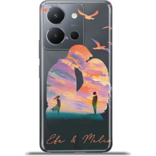 Cupcase Vivo Y36 4g Kılıf Silikon Esnek Kamera Koruma Kişiye Özel Isim - Sevgili Çift