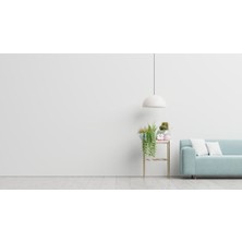 Riolight  Modern Beyaz1 Oda,mutfak,genç Odası Için 1XE27 Duylu Tekli Metal Sarkıt Avize ÇAP:40CM