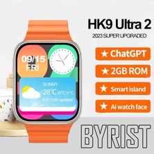 Byrist Hk9 Ultra 2 49MM Amoled Ekran Pusula/chatgpt Destekli 2g Dahili Depolama Özellikli 2023 Akıllı Saat