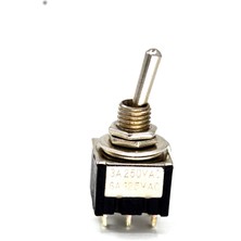 Adam Mini Toggle Switch 1-0 Metal Anahtar 6 Pin 12V-220V