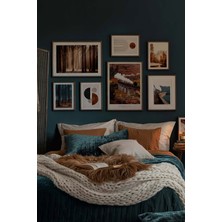 Artavessa 9 Parça Ahşap Çerçeve Görünümlü Mdf Tablo Seti