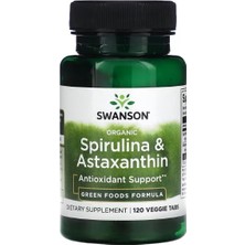 Swanson Organic Spirulina & Astaxanthin, 120 Tablet