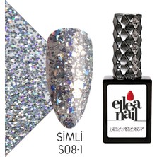 Ellea Nail Profesyonel Simli Kalıcı Oje 15ml S08-1
