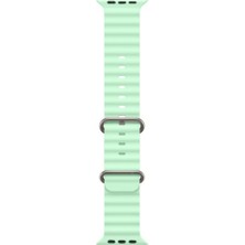 Casen Tüm Watch Modelleriyle Uyumlu Ayarlanabilir Ocean Silikon Turkuaz Saat Kordonu 38-40-41MM