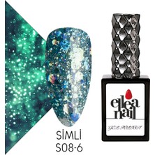 Ellea Nail Profesyonel Simli Kalıcı Oje 15ml S08-6