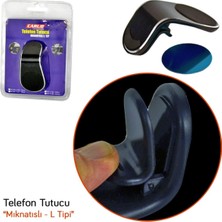 Carub L Tipi Telefon Tutucu Mıknatıslı Siyah Havalandırma Tip BR5901080