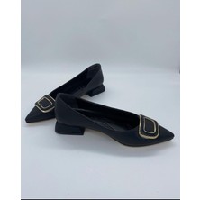 Eylüls Shoes Kadın Kalın Topuklu Tokalı Ayakkabı