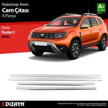 S-Dizayn Dacia Duster Krom Cam Çıtası 4 Prç. 2018-2024