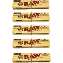 Raw 5 Adet Raw King Size Slim Orijinal Zıvanalı Sigara Kağıdı