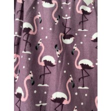 Biricik İç Giyim Süet Kumaş Flamingo Desenli Pijama Altı