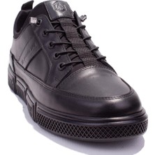 Hammer Jack 10223650 Siyah Ortopedik Günlük Erkek Deri Ayakkabı