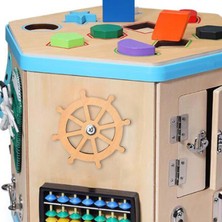 Toyra Yeni Yürümeye Başlayan Çocuklar Için Montessori Busy Board Dıy Malzemesi Pürüzsüz ve Sağlam Dümen (Yurt Dışından)