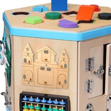 Toyra Montessori Busy Board Yeni Yürümeye Başlayan Çocuklar Için Dıy Malzemesi Pürüzsüz ve Sağlam Kale (Yurt Dışından)