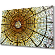 Bay Çağrı Renkli Soyut Cam Tablo