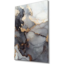 Bay Çağrı Renkli Mermer Soyut Cam Tablo, Ev ve Ofis Duvar Dekoru, Hediyelik Büyük Temperli 4 mm Cam Tablo