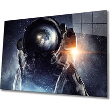 Bay Çağrı Astronot Cam Tablo