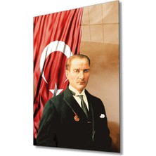 Bay Çağrı Atatürk Cam Tablo 4 mm Dayanıklı Temperli Cam