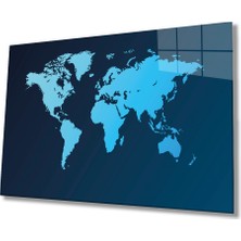 Bay Çağrı Dünya Haritası 17 Cam Tablo