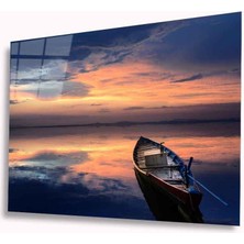 Bay Çağrı Deniz Günbatımı Cam Tablo 4mm Dayanıklı Temperli Cam