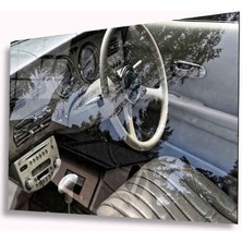 Bay Çağrı Klasik Araba Cam Tablo 4mm Dayanıklı Temperli Cam