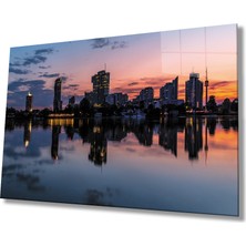 Bay Çağrı Şehir Manzarası Cam Tablo 4mm Dayanıklı Temperli Cam