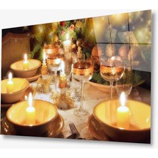 Bay Çağrı Mum Kandil Cam Tablo 4mm Dayanıklı Temperli Cam