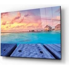 Bay Çağrı Doğa Manzara Cam Tablo 4mm Dayanıklı Temperli Cam