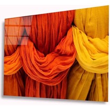 Bay Çağrı Renkli Perdeler Cam Tablo 4mm Dayanıklı Temperli Cam