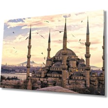 Bay Çağrı Istanbul Cami Manzara 4mm Dayanıklı Cam Tablo Temperli Cam