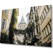 Bay Çağrı Istanbul Galata Kulesi Manzara 4mm Dayanıklı Cam Tablo Temperli Cam