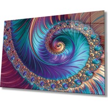 Bay Çağrı Renkli Soyut Sanatı Cam Tablo, Ev ve Ofis Duvar Dekoru, Hediyelik Büyük Temperli 4 mm Cam Tablo