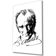 Bay Çağrı Atatürk Cam Tablo 4 mm Dayanıklı Temperli Cam