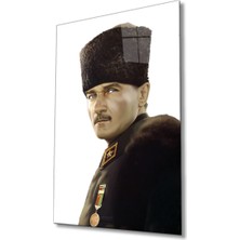 Bay Çağrı Atatürk Cam Tablo 4 mm Dayanıklı Temperli Cam
