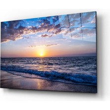 Bay Çağrı Günbatımı Manzara Cam Tablo 4mm Dayanıklı Temperli Cam