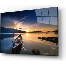 Bay Çağrı Günbatımı Manzara Cam Tablo 4mm Dayanıklı Temperli Cam