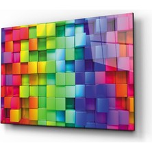 Bay Çağrı Soyut Cam Tablo 4mm Dayanıklı Temperli Cam