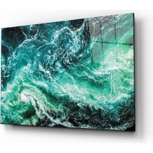 Bay Çağrı Soyut Cam Tablo 4mm Dayanıklı Temperli Cam