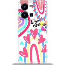 Cupcase Vivo Y35 Kılıf Esnek Silikon Kamera Koruma 4K Desenli Özel Tasarım - Creelo