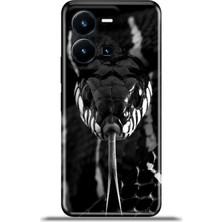 Cupcase Vivo Y35 Kılıf Esnek Silikon Kamera Koruma 4K Desenli Özel Tasarım - Mamba Yilan