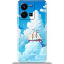 Cupcase Vivo Y35 Kılıf Esnek Silikon Kamera Koruma 4K Desenli Özel Tasarım - Skysail