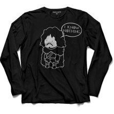 Kendim Seçtim I Know Nothıng Jon Snow Game Of Thrones Uzun Kollu Tişört