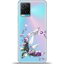 Cupcase Vivo Y33S Kılıf Esnek Silikon Kamera Koruma Kişiye Özel Harfler Flora - C Harfi