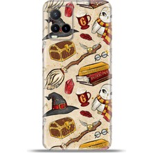 Cupcase Vivo Y33S Kılıf Esnek Silikon Kamera Koruma 4K Desenli Özel Tasarım - Gryffindor