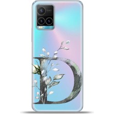 Cupcase Vivo Y33S Kılıf Esnek Silikon Kamera Koruma Kişiye Özel Harfler Flora - D Harfi