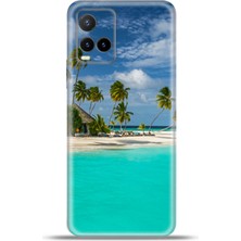 Cupcase Vivo Y33S Kılıf Esnek Silikon Kamera Koruma 4K Desenli Özel Tasarım - Bora Bora