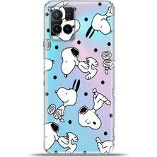 Cupcase Vivo Y33S Kılıf Esnek Silikon Kamera Koruma 4K Desenli Özel Tasarım - White Dog