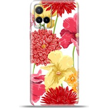 Cupcase Vivo Y33S Kılıf Esnek Silikon Kamera Koruma 4K Desenli Özel Tasarım - Krizantem