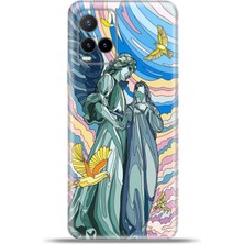 Cupcase Vivo Y33S Kılıf Esnek Silikon Kamera Koruma 4K Desenli Özel Tasarım - Let Peace