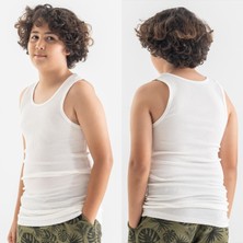 Erkek Çocuk Beyaz Slim Fit Atlet 3'lü